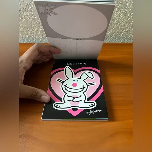 NEW RARE Vintage Y2K Jim Benton Happy Bunny 16 Postcards & 20 Stickers Set - Picture 5 of 7